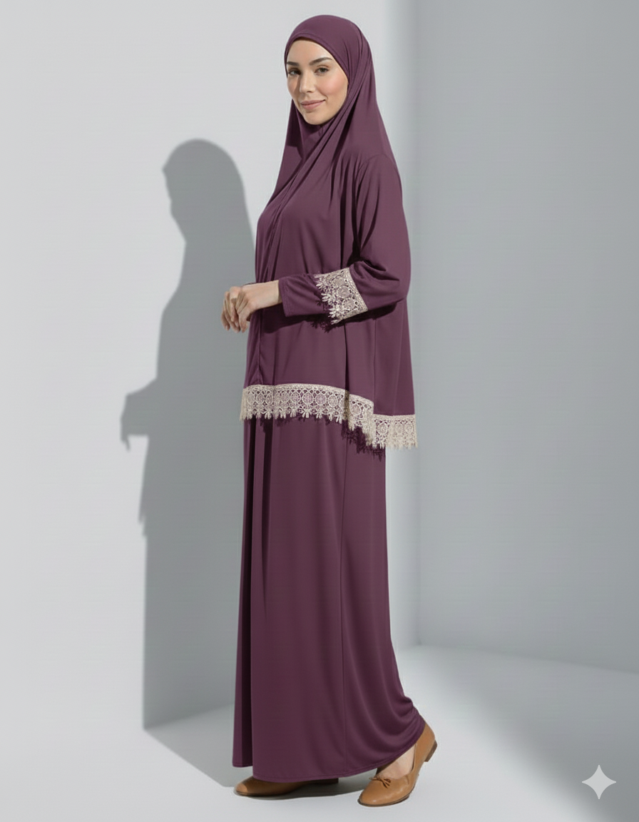 İki Parça Etekli Kadın Namaz Elbisesi