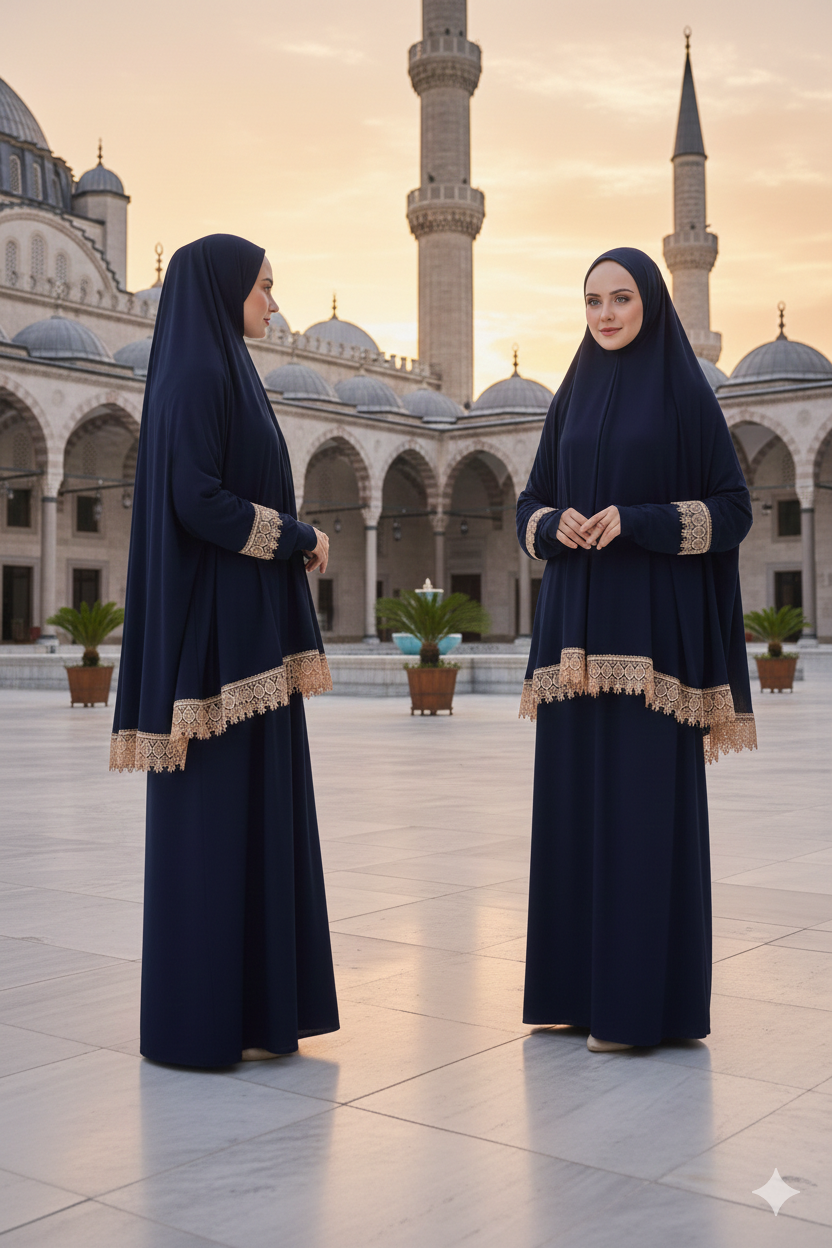 İki Parça Etekli Kadın Namaz Elbisesi