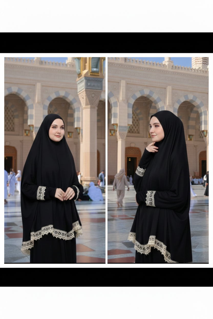 İki Parça Etekli Kadın Namaz Elbisesi