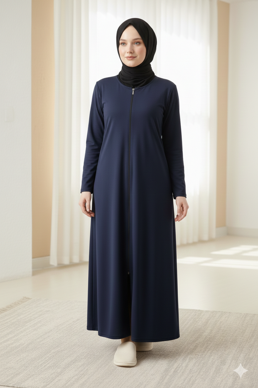fermuarlı kadın namaz elbisesi /Ferace