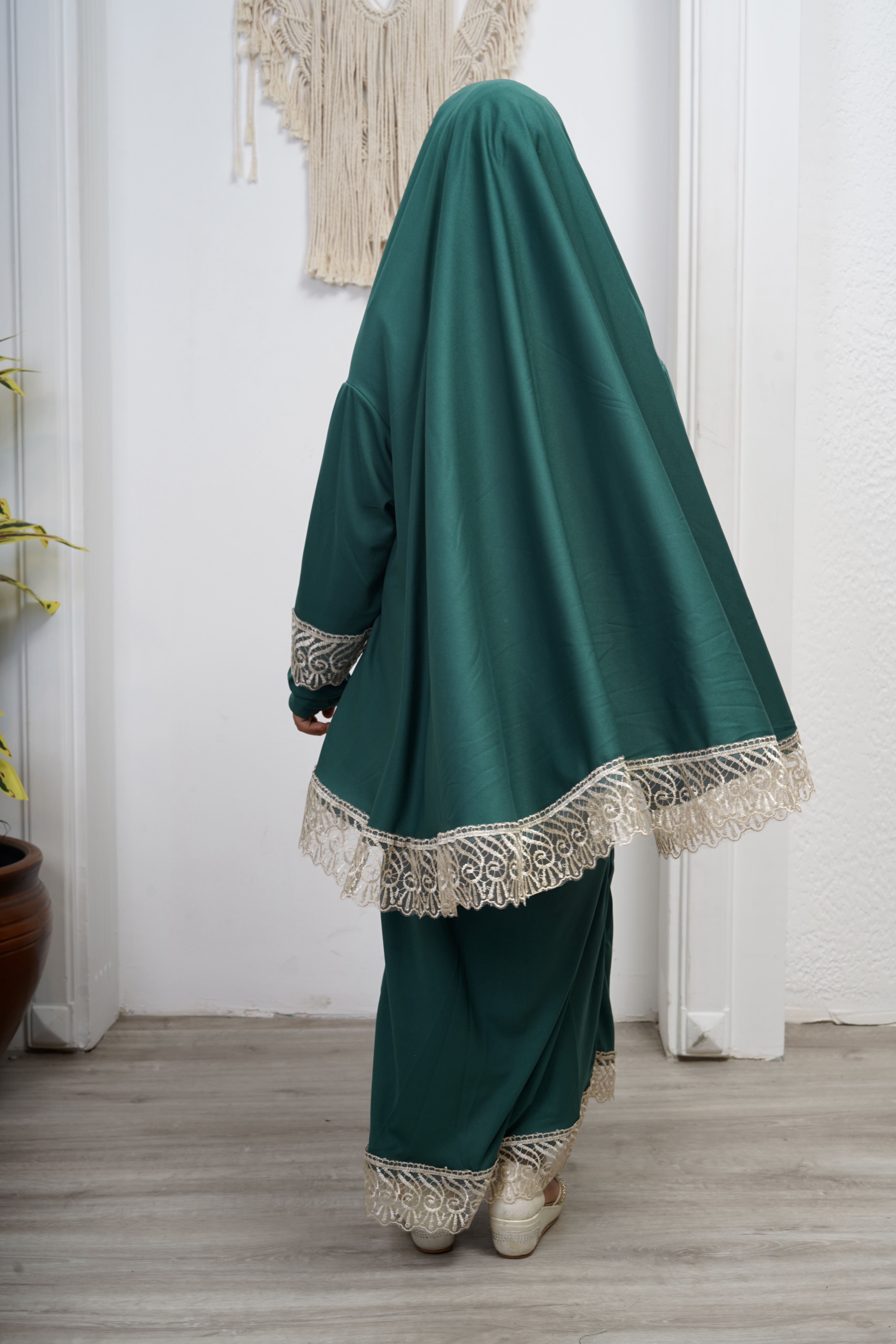 Çocuk Genç fermuarlı başörtülü namazlık 