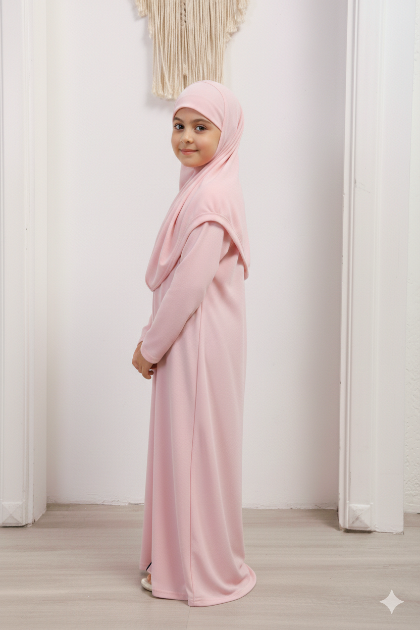 Çocuk fermuarlı başörtülü namazlık